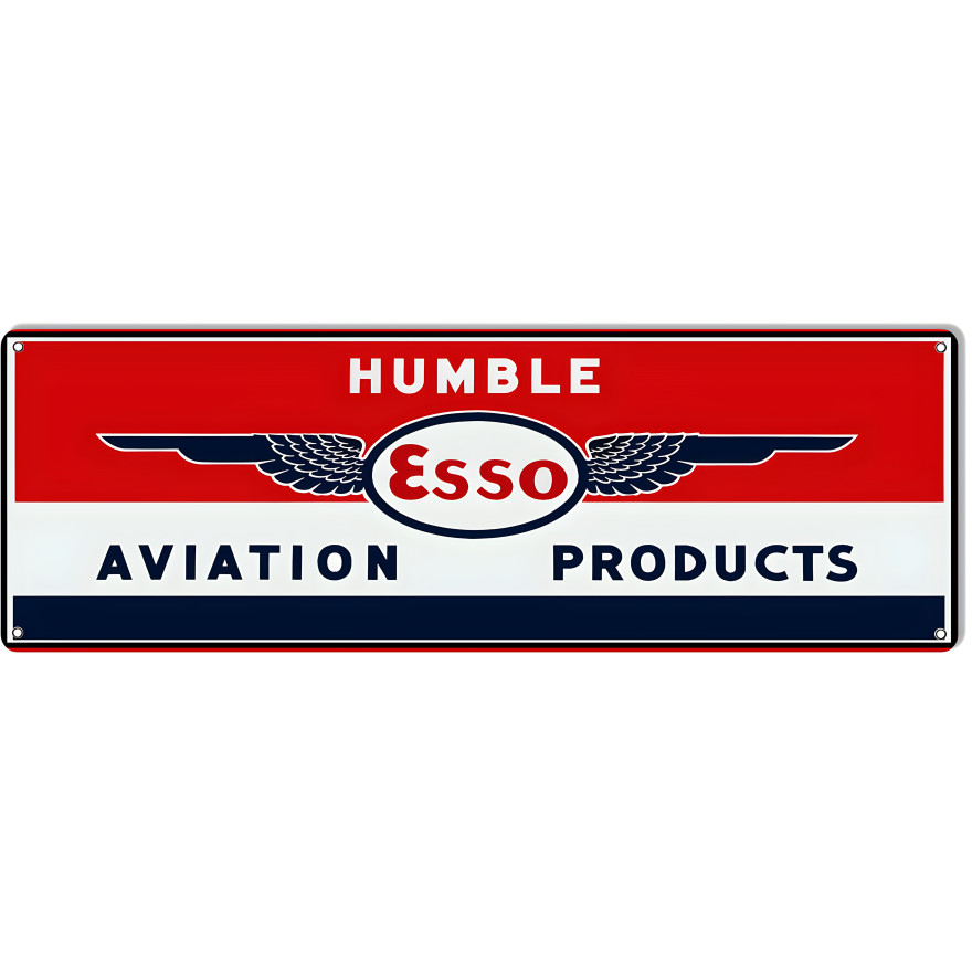 ESSO Humble Reproduction Motor Oil Metal Sign - 8" x 24" ESSO Humble Reproduction Motor Oil Metal Sign - 8" x 24"