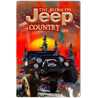 Rubicon Jeep Metal Sign - 12" x 18"