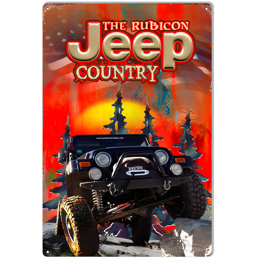 Rubicon Jeep Metal Sign - 12" x 18" Rubicon Jeep Metal Sign - 12" x 18"