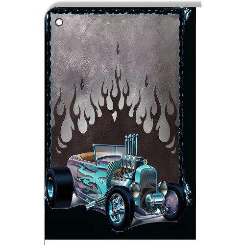Hot Rod Flames Metal Sign - 12" x 18"
