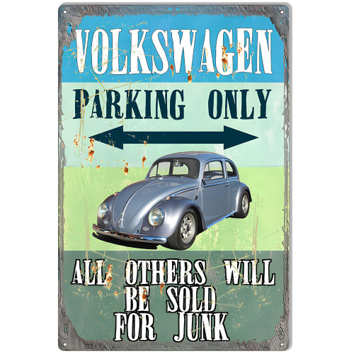 Volkswagen Parking Metal Sign - 12" x 18"