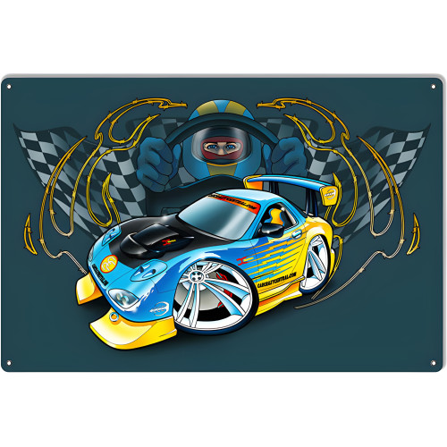 Fast Furious Race Driver Metal Sign - 12" x 18"