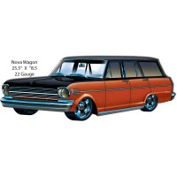 Nova Wagon Metal Sign - 8.5" x 25.5"