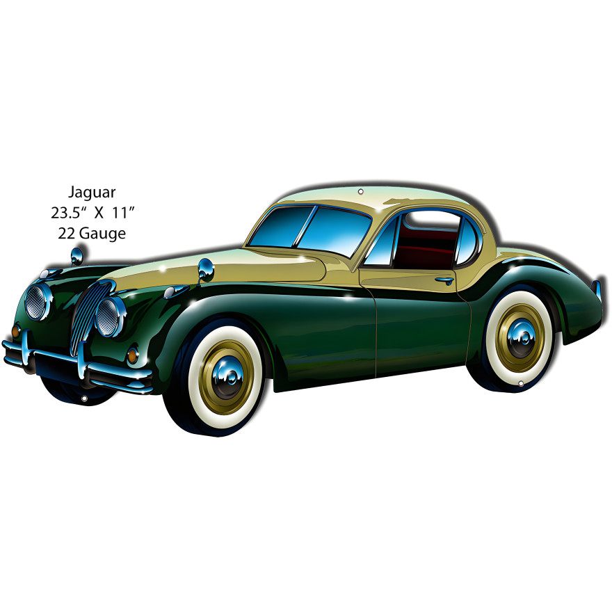 Jaguar Laser Cut Out Metal Sign - 11" x 23.5" Jaguar Laser Cut Out Metal Sign - 11" x 23.5"