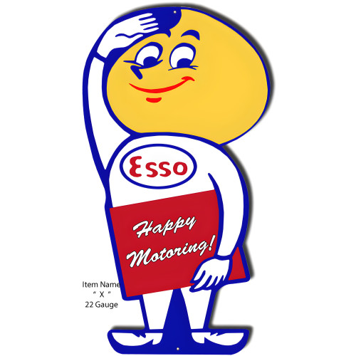 Happy Motoring ESSO Metal Sign - 15" x 31"