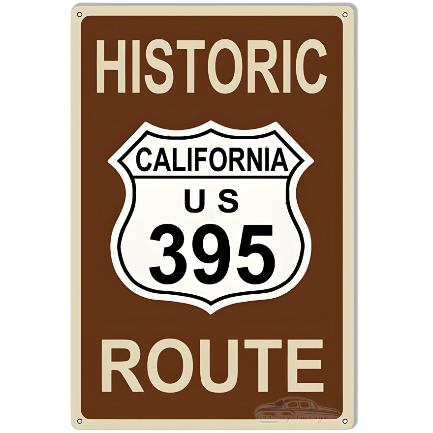 Historic Route 395 Reproduction Metal Sign - 12" x 18" Historic Route 395 Reproduction Metal Sign - 12" x 18"