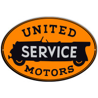 United Motors Service Reproduction Motor Oil Metal Sign - 9" x 14"