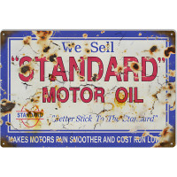 Standard Motor Oil Reproduction Metal Sign - 12" x 18"