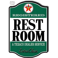 Registered Rest Room Metal Sign - 12.5" x 18.5"