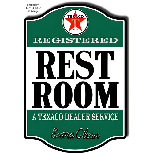 Registered Rest Room Metal Sign - 12.5" x 18.5"