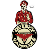 Quincy Gasoline Metal Sign - 17.5" x 33"