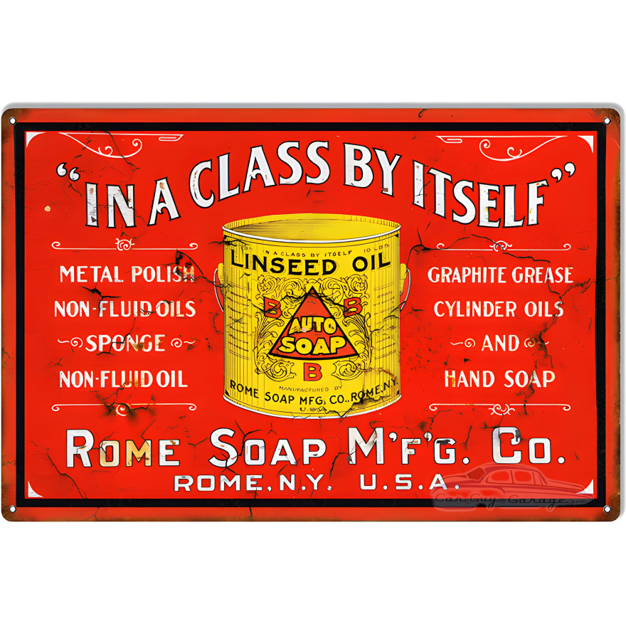 Linseed Oil Reproduction Nostalgic Metal Sign - 12" x 18" Linseed Oil Reproduction Nostalgic Metal Sign - 12" x 18"