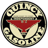Quincy Gasoline Metal Sign - 18" x 18"