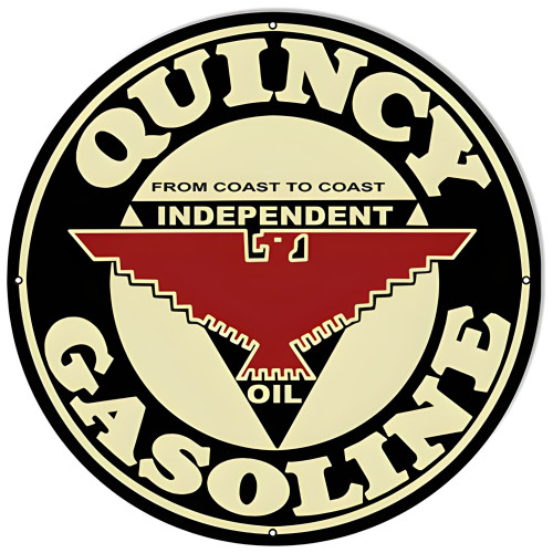 Quincy Gasoline Metal Sign - 18" x 18"