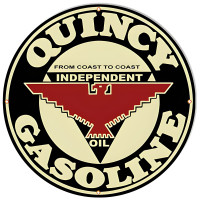 Quincy Gasoline Motor Oil Metal Sign - 30" Round