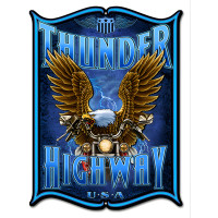 Thunder Highway U.S.A. Proud Eagle Metal Sign - 14" x 18"