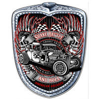 Shake Rattle And Roll American Greaser Grill Shaped Metal Sign - 19" x 24"