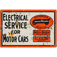 Authorized United Motors Service Metal Sign - 12" x 18"