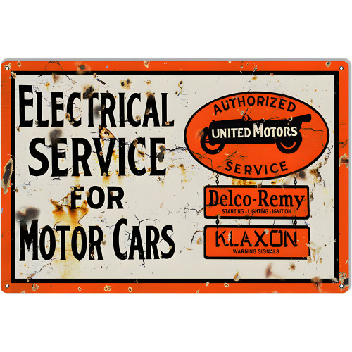 Authorized United Motors Service Metal Sign - 12" x 18"