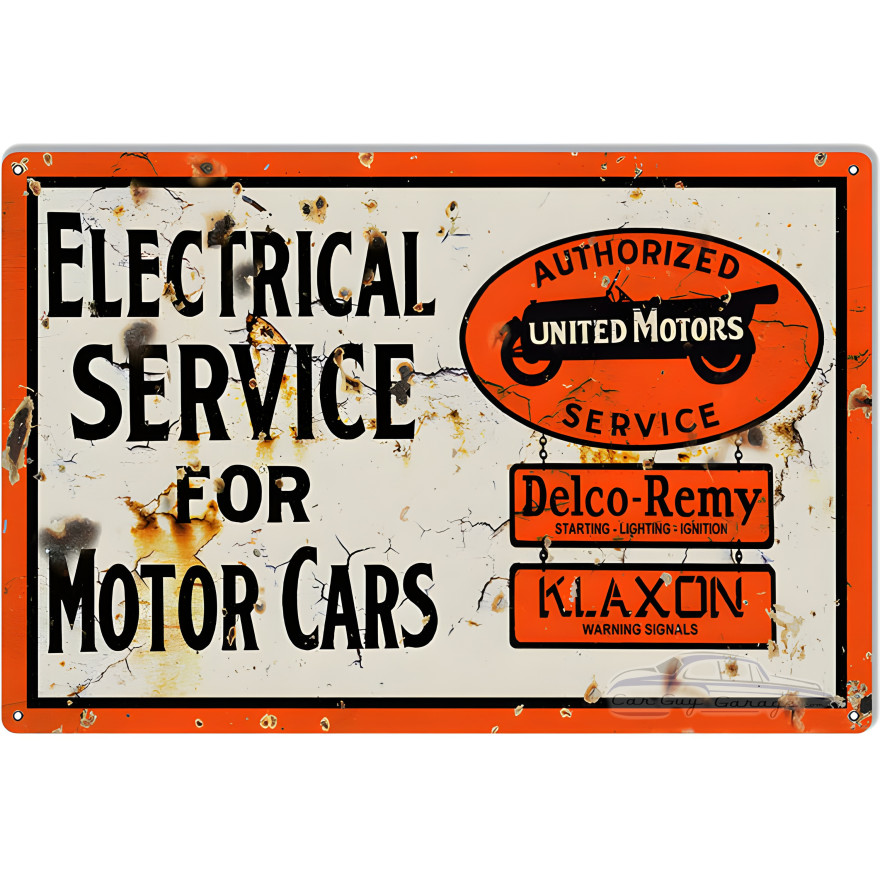 Authorized United Motors Service Metal Sign - 12" x 18" Authorized United Motors Service Metal Sign - 12" x 18"