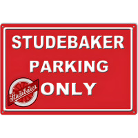 Studebaker Parking Red Garage Shop Metal Sign - 12" x 18"