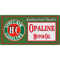 Sinclair Gasoline Motor Oil And Gas Station Metal Sign - 12" x 24"