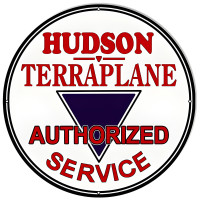 Hudson Terraplane Service Metal Sign - 18" Round