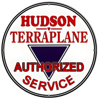 Hudson Terraplane Service Metal Sign - 24" Round