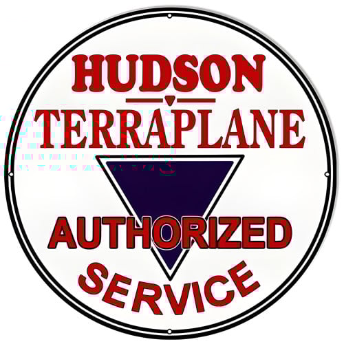 Hudson Terraplane Service Metal Sign - 24" Round