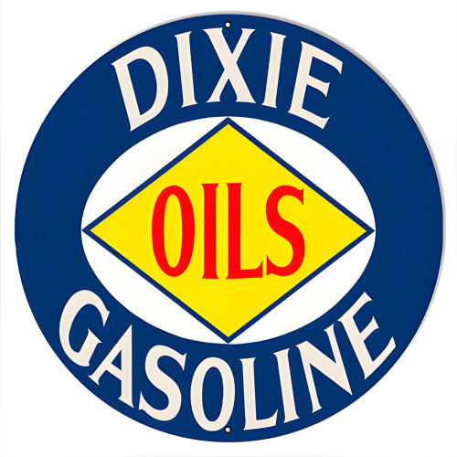 Dixie Oil Metal Sign - 14" x 14"