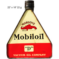 Gargoyle Mobiloil Reproduction Metal Sign - 18" x 22"