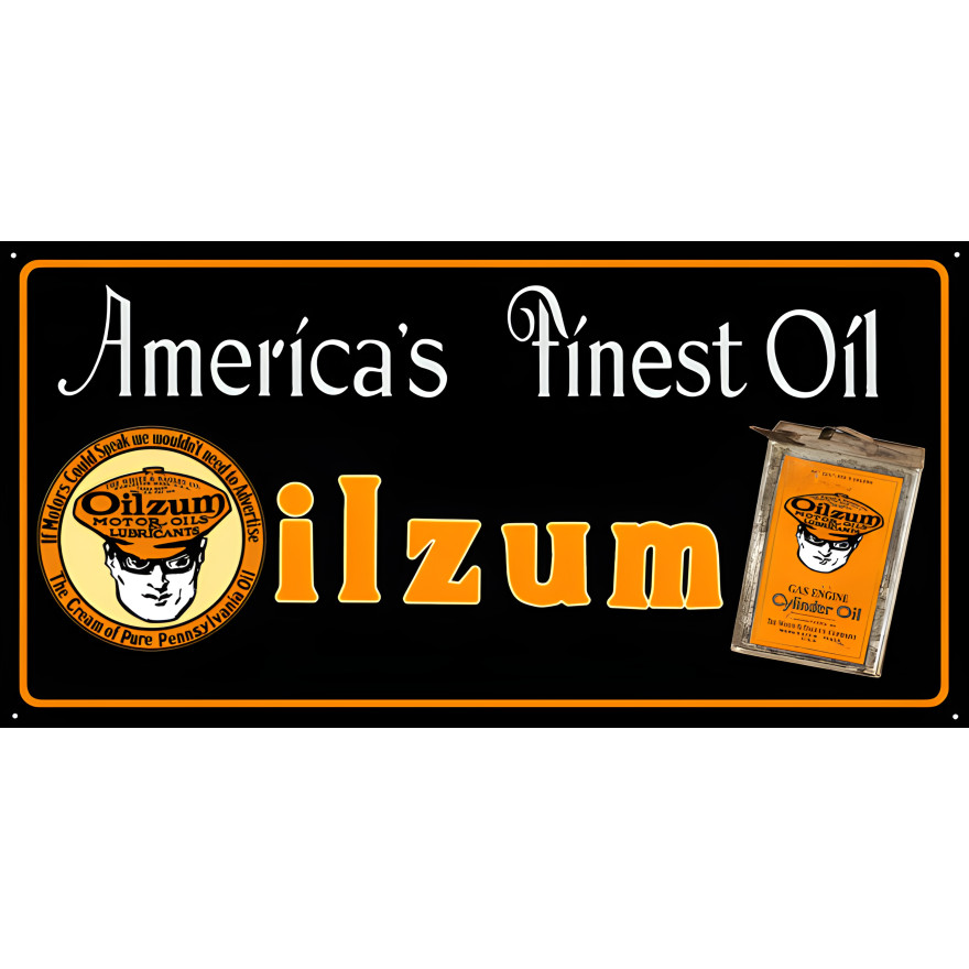 Oilzum Finest Oil Reproduction Garage Shop Metal Sign - 12" x 24" Oilzum Finest Oil Reproduction Garage Shop Metal Sign - 12" x 24"