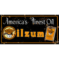 Oilzum Americas Finest Reproduction Aged Looking Metal Sign - 12" x 24"
