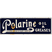 Polarine Grease Reproduction Vintage Motor Oil Metal Sign - 8" x 24"