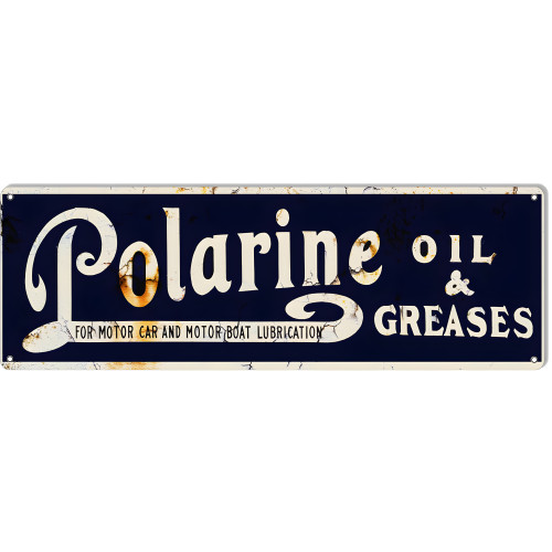 Polarine Grease Reproduction Vintage Motor Oil Metal Sign - 8" x 24"