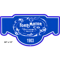 Ford Motor 1903 Garage Shop Metal Sign - 13" x 24"