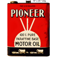 Pioneer Motor Oil Metal Sign - 15" x 20"