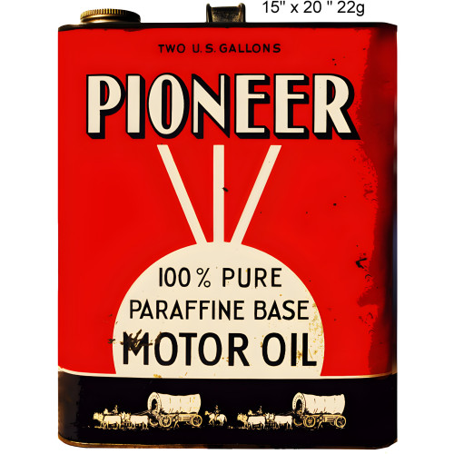 Pioneer Motor Oil Metal Sign - 15" x 20"