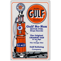Gulf Gasoline Metal Sign - 12" x 18"
