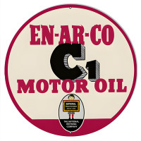 EN-AR-CO Motor Oil Metal Sign - 14" Round