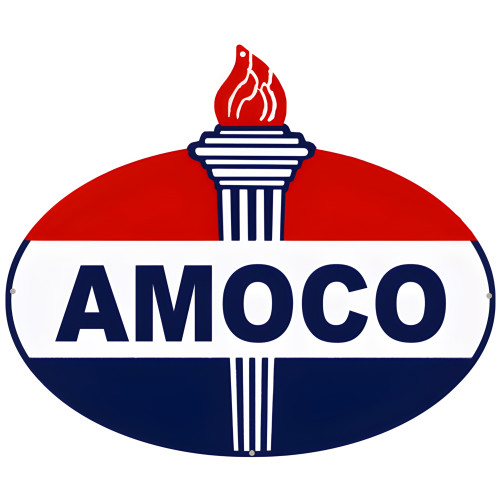 Amoco Reproduction Motor Oil Metal Sign - 18" x 23.5"