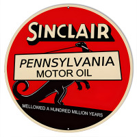 Sinclair Motor Oil Metal Sign - 14" Round