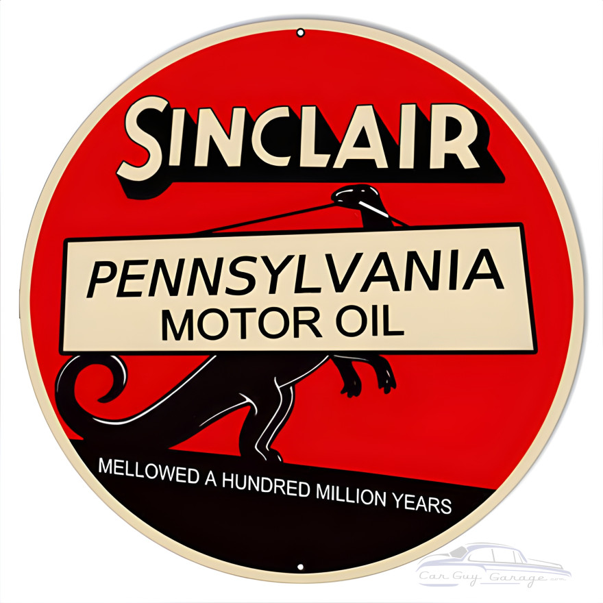 Sinclair Motor Oil Metal Sign - 14" Round Sinclair Motor Oil Metal Sign - 14" Round