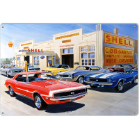 Shell Gas Station Reproduction Garage Shop Metal Sign - 12" x 18"