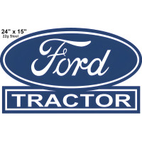 Ford Tractor Reproduction Laser Cut Out Country Metal Sign - 15" x 24"