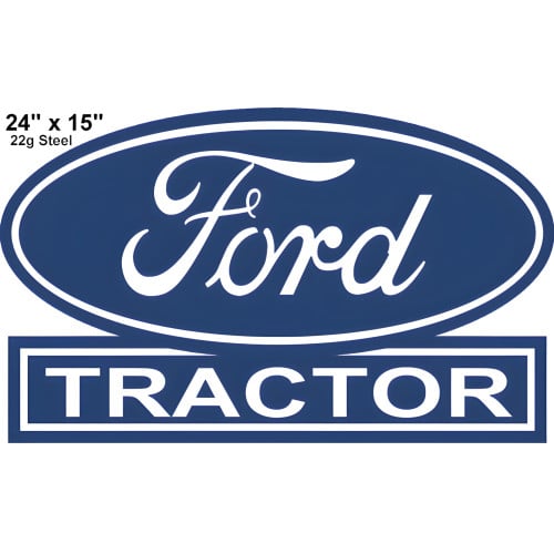 Ford Tractor Reproduction Laser Cut Out Country Metal Sign - 15" x 24"