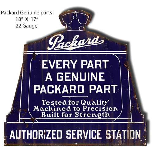 Packard Service Station Metal Sign - 17" x 18"
