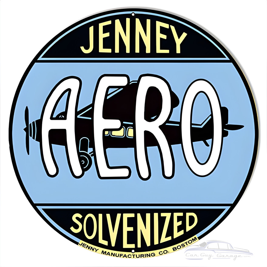 Jenney Aero Motor Oil Reproduction Large Man Cave Metal Sign - 28" x 28" Jenney Aero Motor Oil Reproduction Large Man Cave Metal Sign - 28" x 28"
