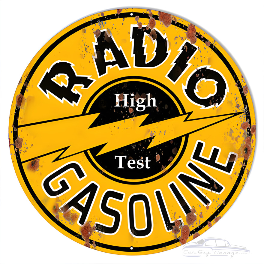 Radio Gasoline Reproduction Large Vintage Motor Oil Metal Sign - 16" x 16" Radio Gasoline Reproduction Large Vintage Motor Oil Metal Sign - 16" x 16"