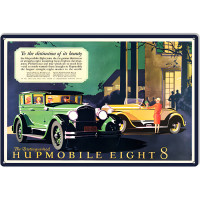 Hupmobile Eight Car Reproduction Garage Shop Metal Sign - 12" x 18"
